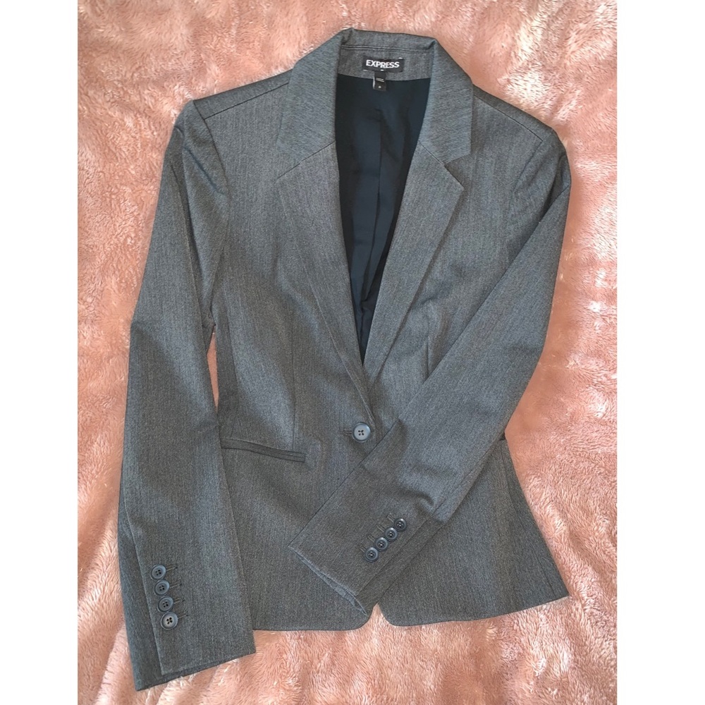 Express Notch Collar One Button Blazer